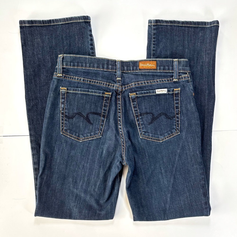 David Kahn Vintage Mid Rise Straight Leg Jeans in Dark‎ Wash Style 3560 Size 6P - Picture 2 of 16